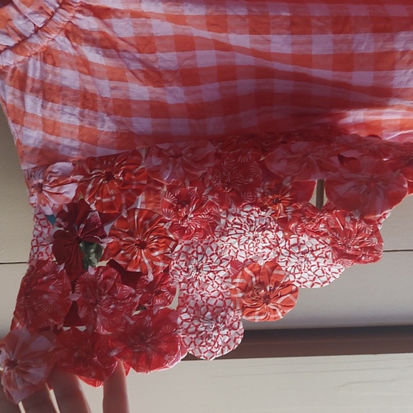 THML Quilted Gingham Sleeve Top size XS - Picture 4 of 9